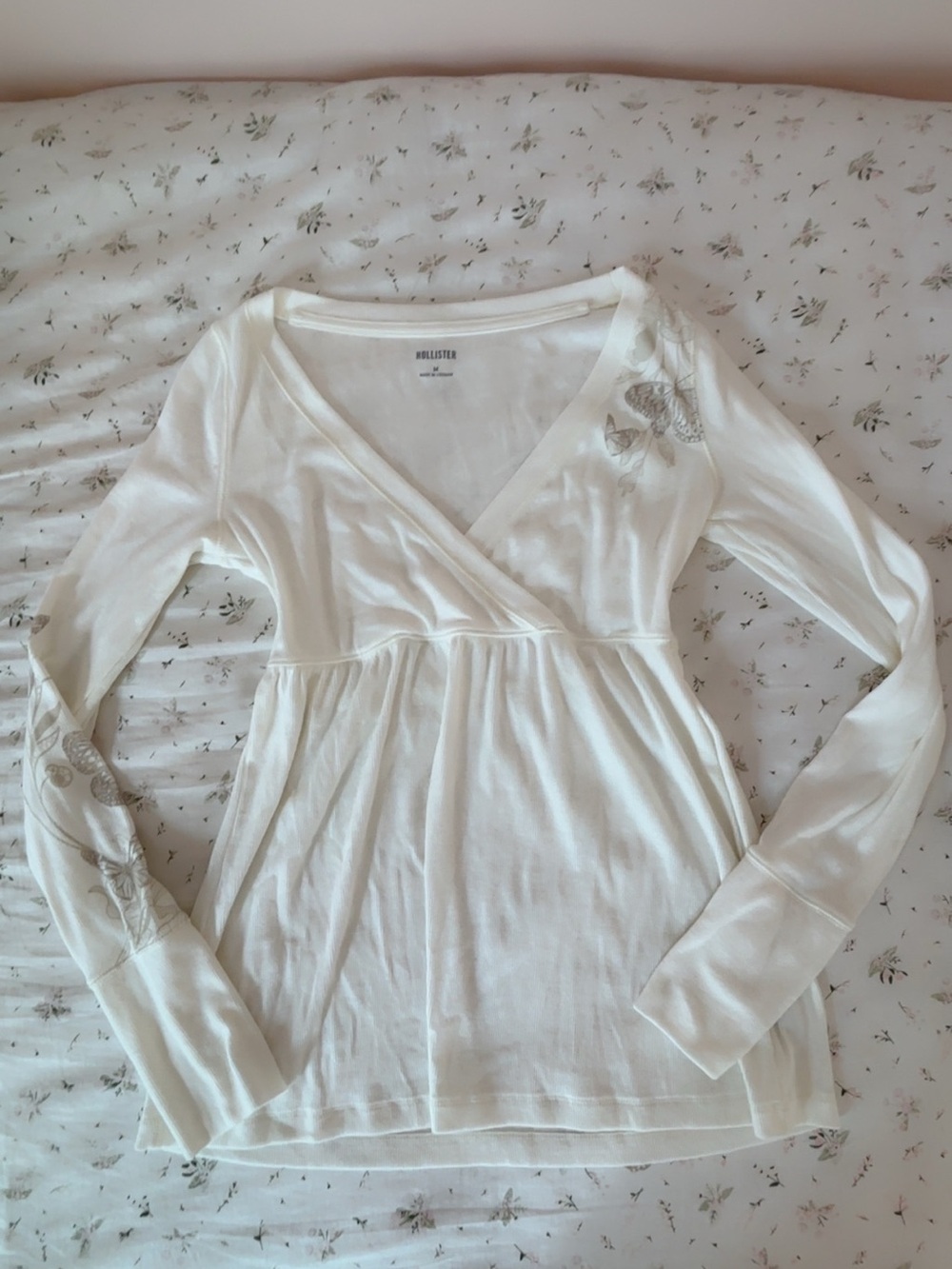 Hollister White babydoll top